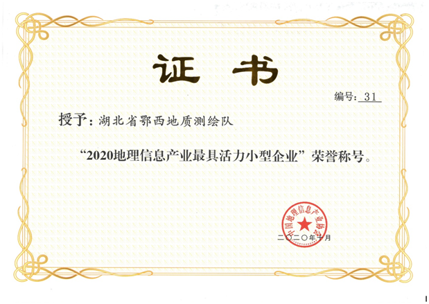 我隊再次榮膺地(dì)理(lǐ)信息産業(yè)最具活力小(xiǎo)型企業(yè)稱号