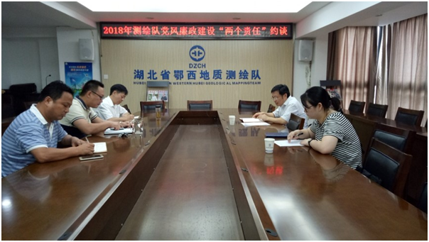 冉瑞生(shēng)一(yī)行(xíng)到(dào)測繪隊開(kāi)展黨風(fēng)廉政建設“兩個(gè)責任”約談